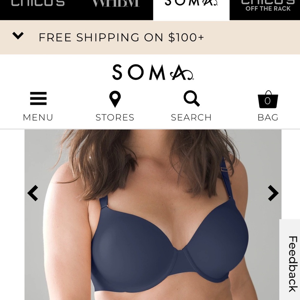 Soma !! Perfect coverage black bra size 32D